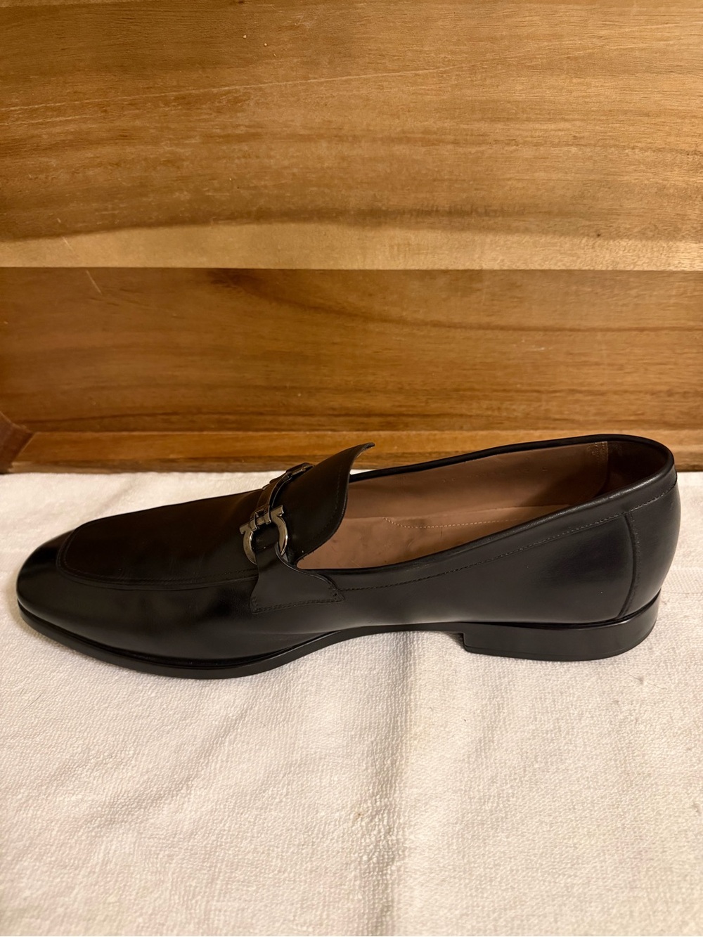 Salvatore Ferragamo Black Leather Horsebit Loafers - Picture 5 of 9